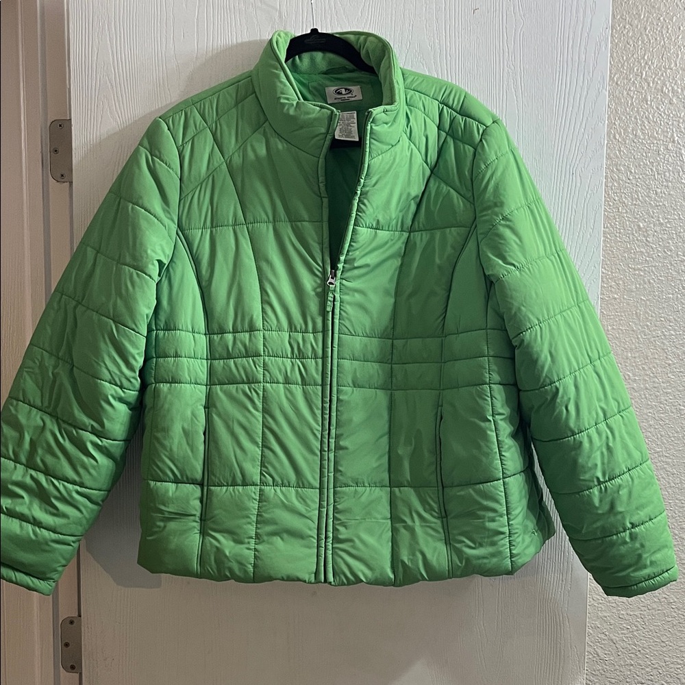Athletic Works Lime Green Quilted Puffer Jacket